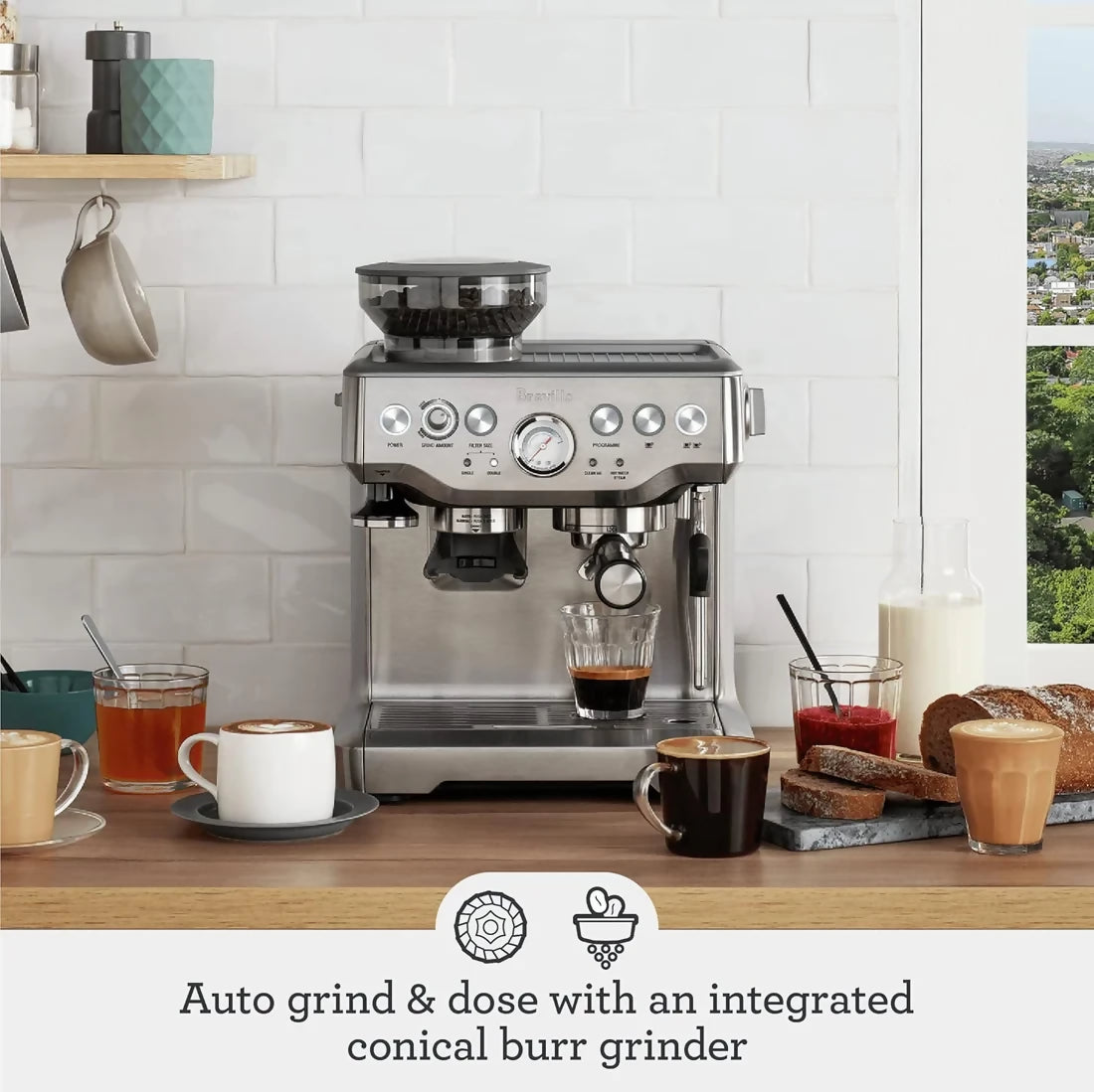 Breville Barista Express BES870XL - Máquina de café expreso, acero inoxidable