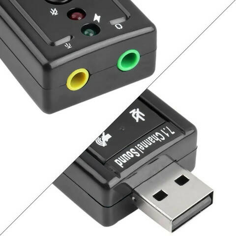 TARJETA ADAPTADOR AUDIO SONIDO USB MIC 7.1 DJ MIX PC LAPTOP
