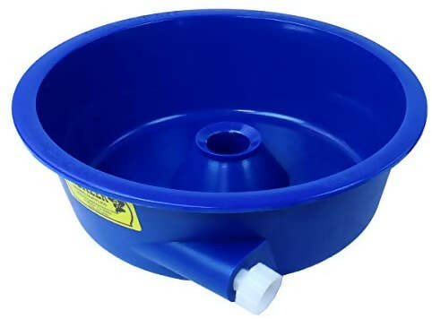 TAZÓN CONCENTRADOR DE ORO AZUL CON VÁLVULA DE CONTROL, PATAS DE ALAMBRE E INSTRUCCIONES