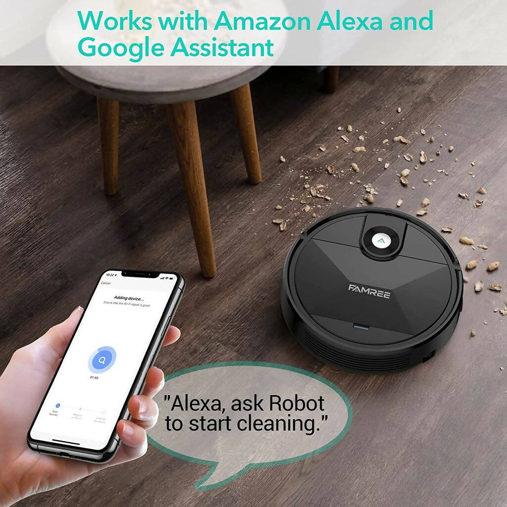 FAMREE MT-200 ROBOTIC VACUNM CLEANER - ASPIRADORA ROBÓTICA DE FUERTE SUCCIÓN COMPATIBLE CON ALEXA